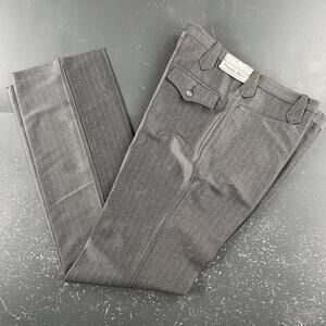 VTG Pagano West Slacks Mens 35 Gray Swedish Warp Westerner Pant Suit NWT No Hem